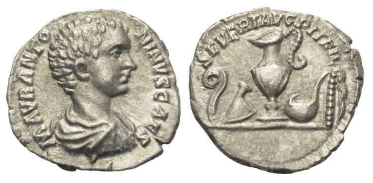RIC 4 Sear 6679 Caracalla, as Caesar, Denarius