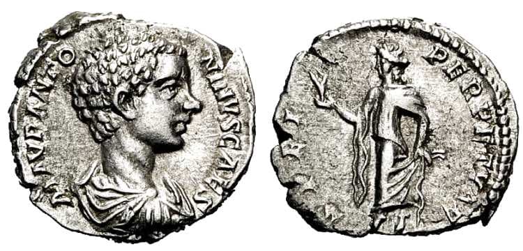 RIC 5 Sear 6680 Caracalla, as Caesar, Denarius