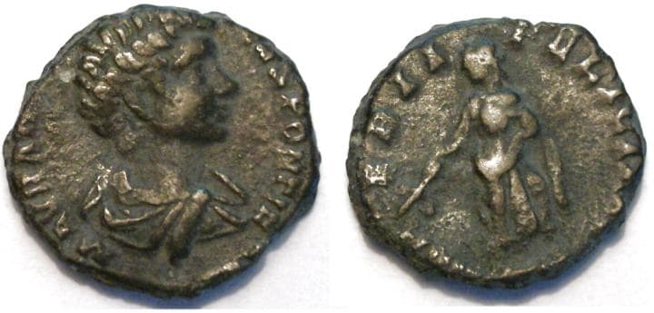 RIC 9 Limes Denarius Caracalla AE Limes Denarius
