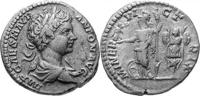 RIC 21 Caracalla AR denarius