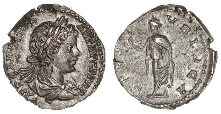 RIC 26a (2) Sear'88 #1957 Caracalla Denarius