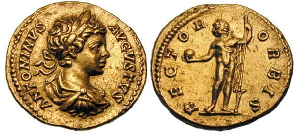 RIC 39a-Calico2804b Sear 6745 Caracalla AV Aureus