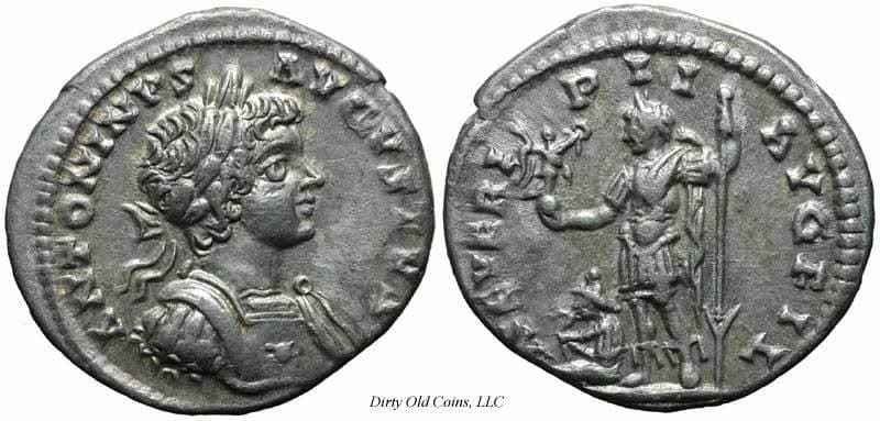 RIC 45 var Caracalla Denarius