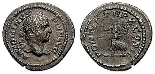 RIC 94 var Sear 6916 Caracalla AR Quinarius