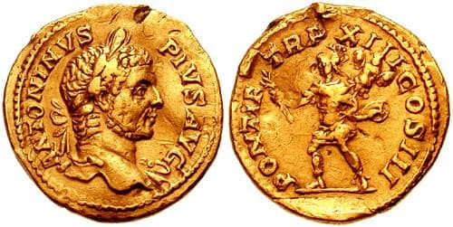 RIC 115 Caracalla AV Aureus