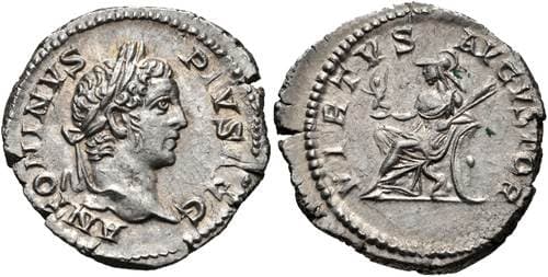RIC 176 Caracalla AR Denarius, 206-210 AD