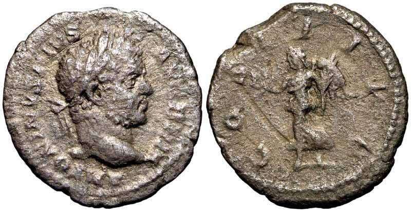 RIC 202b Caracalla, AR Quinarius, 209-212 AD, Rome