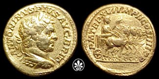 RIC 210 var Caracalla AV Aureus