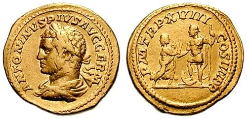 RIC 257b Sear 6715 Caracalla AV Aureus