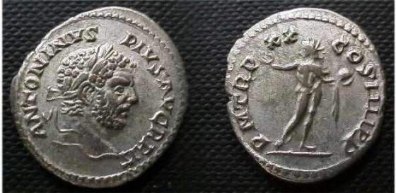 RIC 293d var (2) Caracalla Denarius
