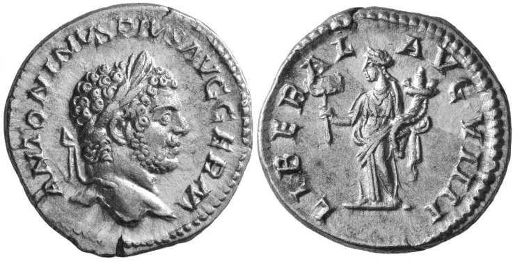 RIC 302 Sear 6814 Caracalla Denarius