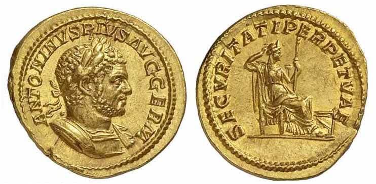 RIC 309A Caracalla, AV Aureus, Rome