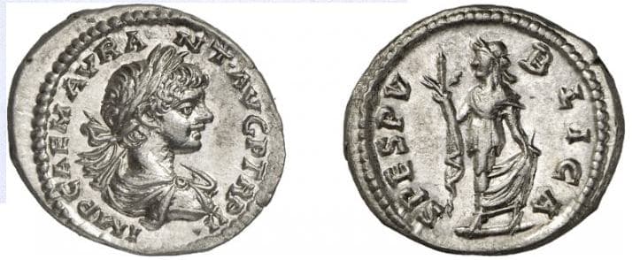 RIC 341 Caracalla Denarius