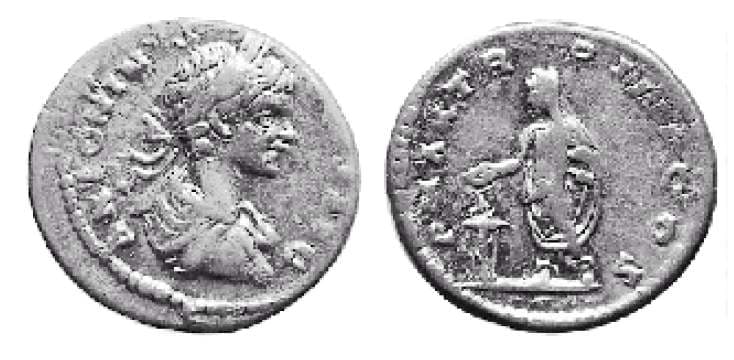 RIC 344 var Caracalla, AR denarius, Eastern mint