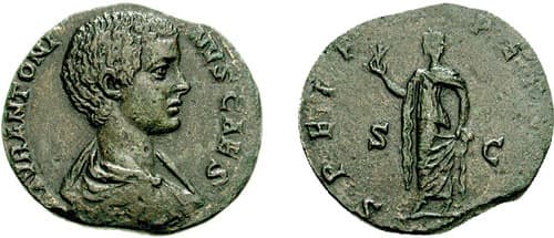 RIC 401 Sear 6686 Caracalla, as Caesar, AE Sestertius