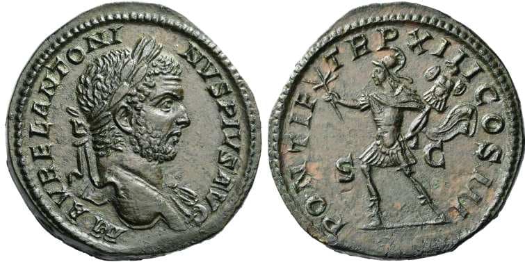 RIC 450b Caracalla AE Sestertius