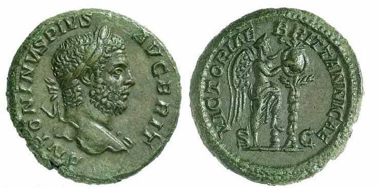 RIC 467 var Caracalla, AE As, Rome, 202-210 AD