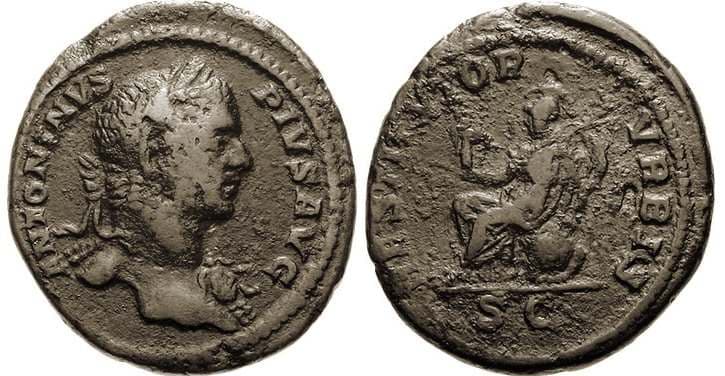RIC 475 Caracalla AE As, AD 198-217