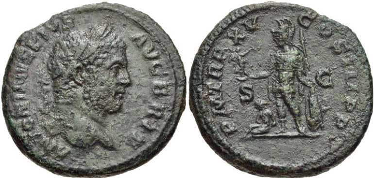 RIC 493a Caracalla, AE As, 26 mm, 11