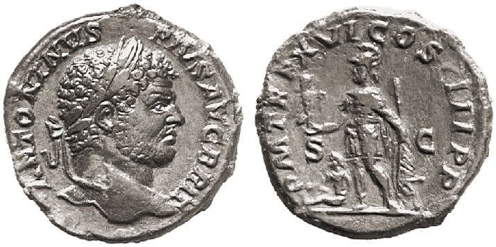 RIC 504 Caracalla, AE As, AD 213