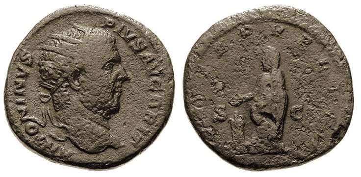 RIC 517 Caracalla AE dupondius, AD 198-217