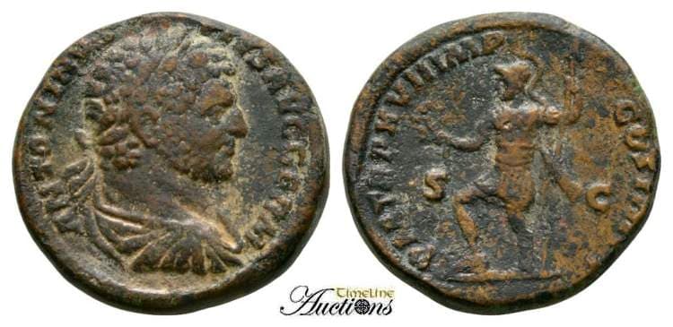 RIC 532b Caracalla, AE As, Rome, AD 214
