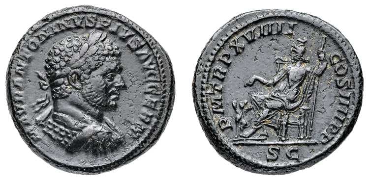RIC 555c var Caracalla, AE As