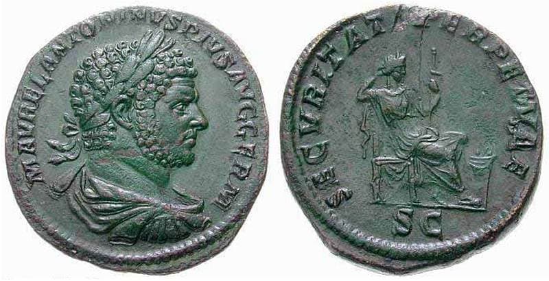 RIC 573a Caracalla, AE Sestertius