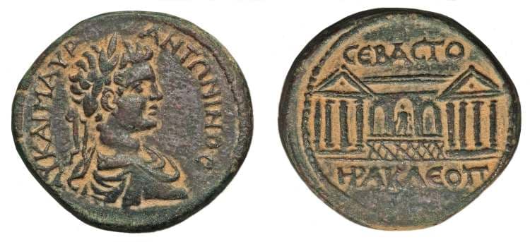 Sebastopolis Herakleopolis RecGen 14 Caracalla, AE28 of Sebastopolis-Heracleopolis, Pontus