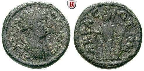 Acrasus GRPC Lydia 73 (2) Caracalla, AE24 of Acrasus, Lydia, 198-217 AD