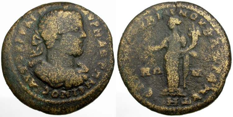 Adramyteion Stauber 214 Caracalla, AE25 of Adramyteion, Mysia