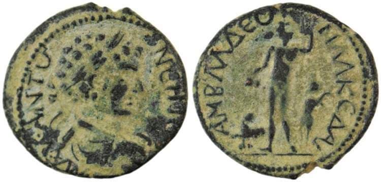 Amblada Nomisma 815285 Caracalla, AE23 of Amblada, Pisidia, AD 198-208