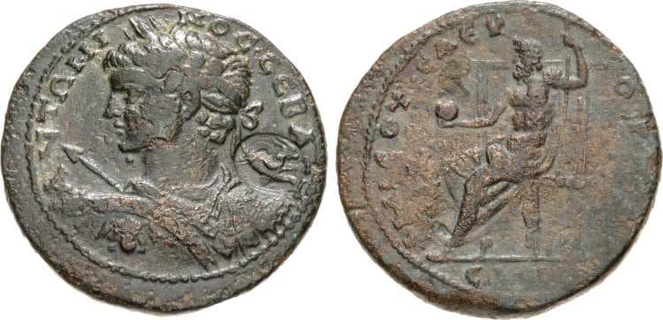Amisos Hecht 1 Caracalla, AE33 of Amisos, Pontos