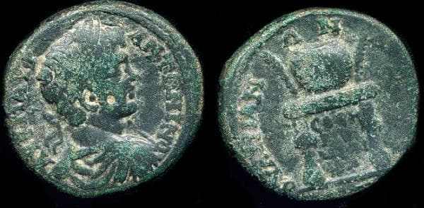 Anchialus Moushmov 2858 Caracalla AE28 of Anchialus, Thrace
