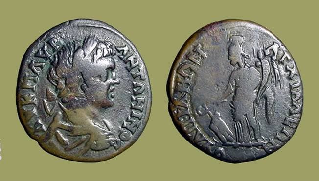 Anchialus Moushmov 2861 Caracalla AE25 of Anchialus, Thrace