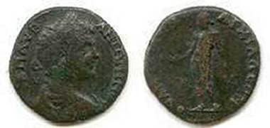 Anchialus Varbanov 306 Caracalla AE27 of Anchialus, Thrace