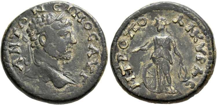 Ankyra Galatia wwxls 42086 Caracalla AE22 of Ankyra, Galatia
