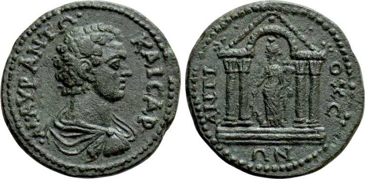 Antioch ad Maeandrum BMC 45 Caracalla, AE25 of Antioch ad Maeandrum, Caria