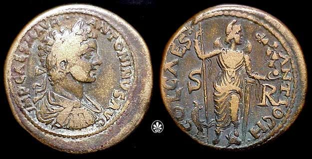 Antioch Pisidia Kryz 27 Caracalla AE 34mm of Pisidia, Antioch