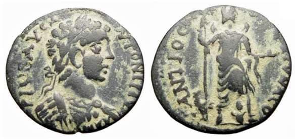 Antioch Pisidia Krzyz 8-15 Caracalla, AE21 of Antioch, Pisidia