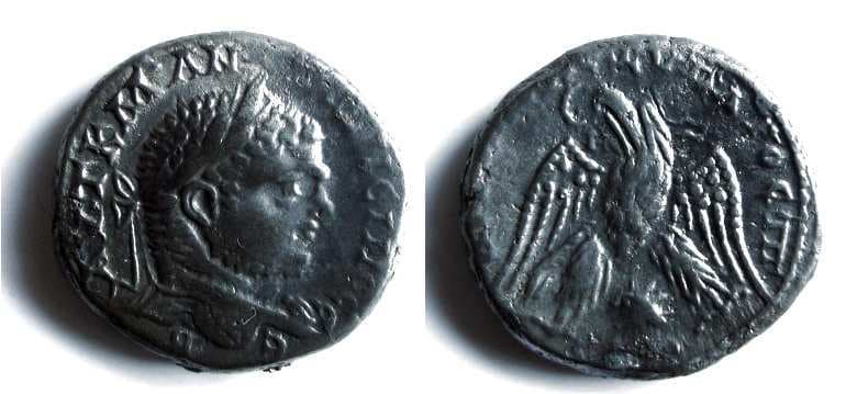 Emesa Prieur 986 var Caracalla, AR tetradrachm, Emesa, Syria