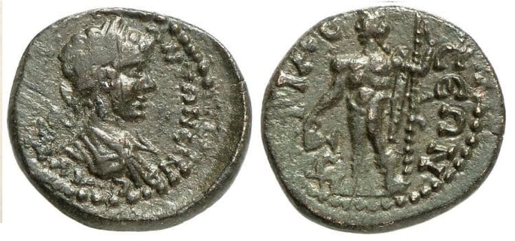 Ariassos Aulock Pisidien 438 Caracalla, AE26 of Ariassus, Pisidia