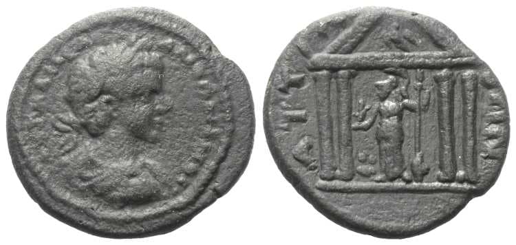 Attaleia Pamphylia Baydur 281 (2) Caracalla AE25 of Attaleia, Pamphylia