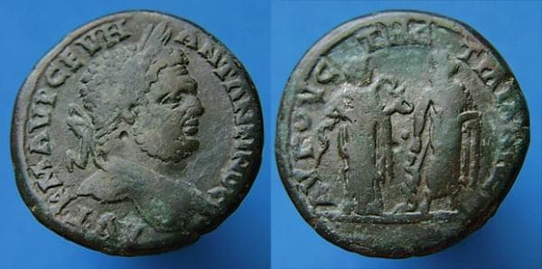 AugustaTraiana Moushmov 3040 Caracalla AE28 of Augusta Traiana, Thrace