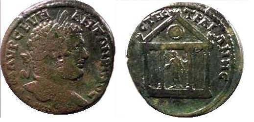 AugustaTraiana Moushmov 3079 Caracalla, AE30 of Trajaniopolis, Thrace