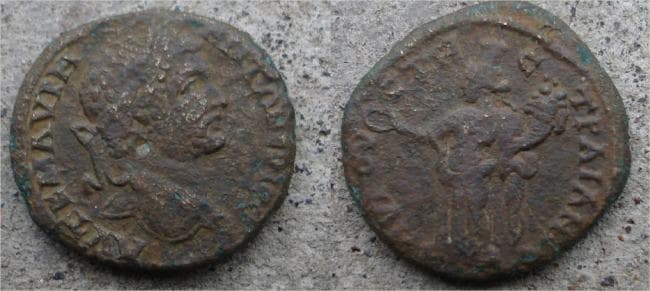 AugustaTraiana Moushmov 3067 Caracalla, AE30 of Thrace, Augusta Traiana