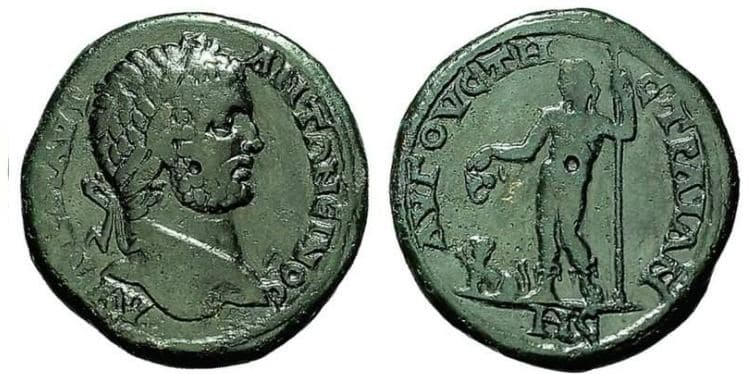 Augusta Traiana Moushmov 3048 Caracalla, AE29 of Augusta Traiana, Thrace