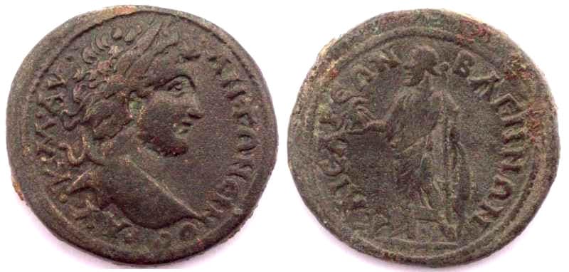 Bagis SNG vA 2916 Caracalla, AE29 of Bagis, Lydia, 15