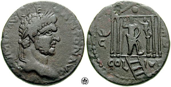 Berytos BMC 151 Caracalla AE 27mm of Berytos, Phoenicia