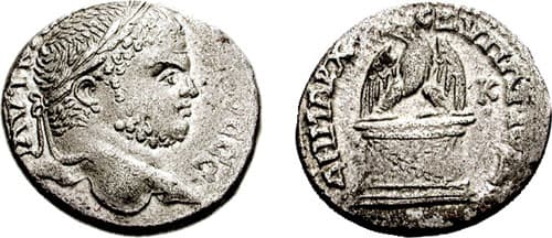 Berytos Prieur 1307 Caracalla AR Tetradrachm of Berytus, Phoenicia